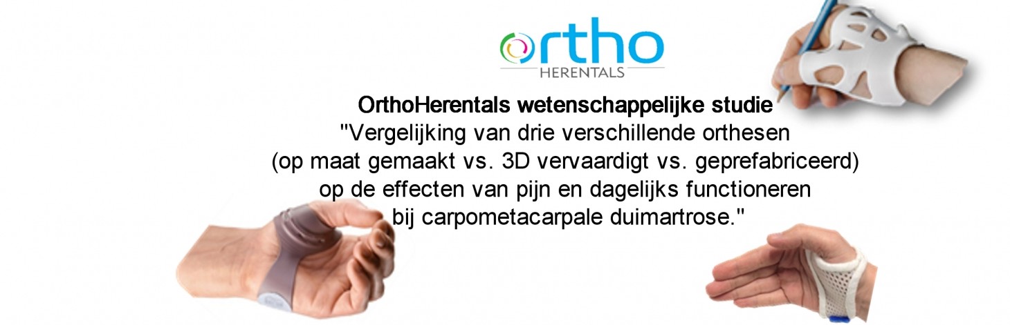 wetenschap: Vergelijking van drie orthesen bij cmc1 studie - Orthopedie Herentals